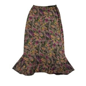 Mirasol Vintage Fairy Grunge Whimsigoth Floral Women's Med Maxi Skirt Flowy